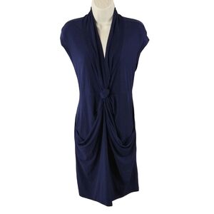 Daisy Fuentes Navy Blue Knotted Dress